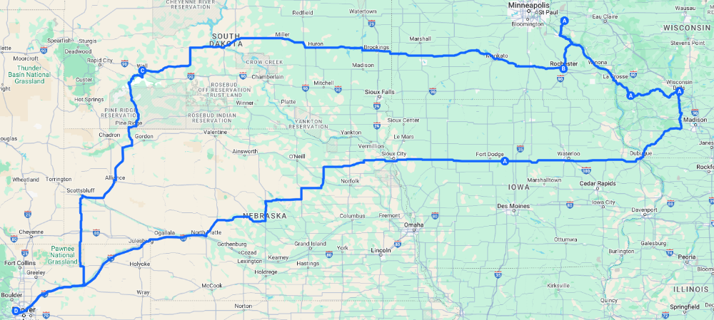 map of trip 2