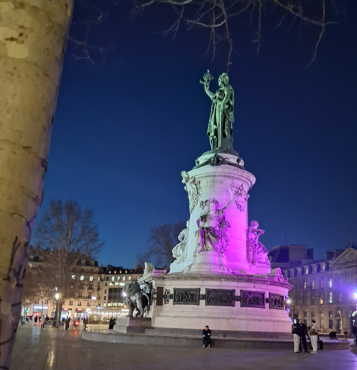 Marianne statue at the Place de la République square